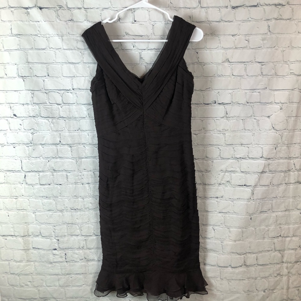 Tadashi Collection Silk Pleated Cocktail Dress